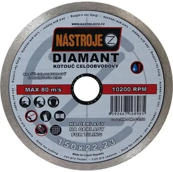 Řezný kotouč Kotouč diamantový 180x1,6x22 mm celoobvodový na obklady