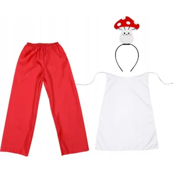 Karnevalový kostým KOSTÝM MUCHOMŮRKA HŘÍBEK KALHOTY ČELENKA 98-110