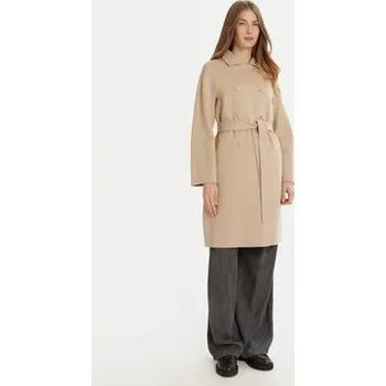 Dámský kabát Weekend Max Mara Vlněný kabát Avenue 2515011021 Béžová Regular Fit 42