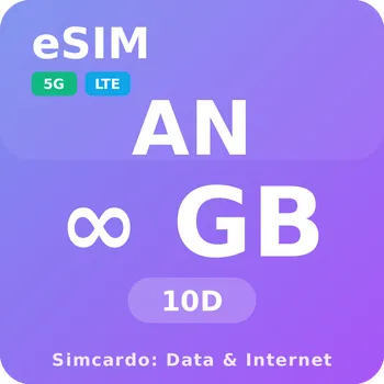 SIM karta Nizozemské Antily Neomezený Mobilní Internet - eSIM 10 dní datová SIM karta (esims_ULE_10D_AM_V2)