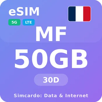 SIM karta Svatý Martin Mobilní Internet - eSIM 50GB 30 dní datová SIM karta