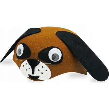 Čepice ČEPICE PEJSEK S POHYBLIVÝMA OČIMA HNĚDÁ