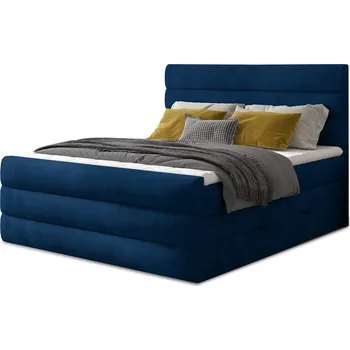 Postel Dvoulůžková boxspringová postel Cande 180x200 Monolith 77 modrá