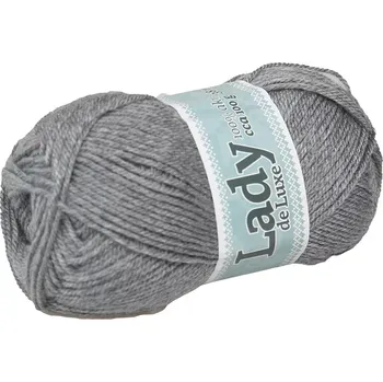 Příze Příze Lady de luxe 908 střední šedá