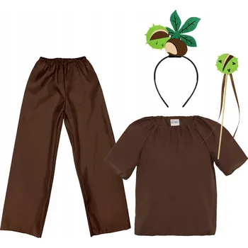 Karnevalový kostým KOSTÝM KAŠTAN, SADA KAŠTAN, KOSTÝM NA PODZIMNÍ PLES, PŘEVLEK 98-110 5 dílů