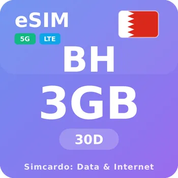 SIM karta Bahrajn Mobilní Internet - eSIM 3GB 30 dní datová SIM karta