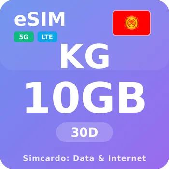 SIM karta Kyrgyzstán Mobilní Internet - eSIM 10GB 30 dní datová SIM karta