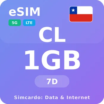 SIM karta Chile Mobilní Internet - eSIM 1GB 7 dní datová SIM karta