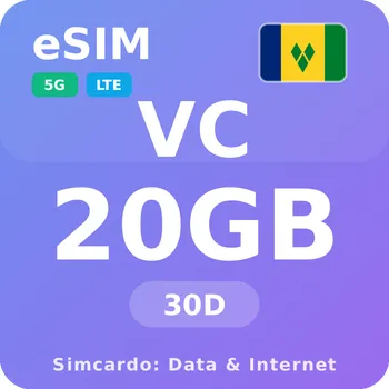 SIM karta Svatý Vincenc a Grenadiny Mobilní Internet - eSIM 20GB 30 dní datová SIM karta