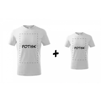 Textilie k potisku Rodinná sada triček – Otec a Syn/Dcera Barva: Modrá, Velikost: L, Velikost dětská: 134/ 8 let