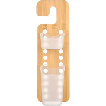 regál Závěsný bambusový organizér ORGO 44 cm hnědý