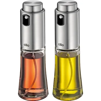 Nádoba na olej a ocet Cilio BARI Rozprašovače na olej a ocet 2x80 ml nerez