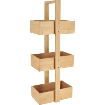 regál Bambusový regál LAMBIE 66 cm hnědý