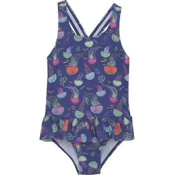 Dámské plavky Jednodílné plavky COLOR KIDS Swimsuit W. Skirt, AOP-6149-Marlin - 152