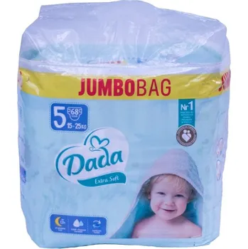 jednorázová plena Výprodej Exp: 8/25 - Dada JUMBOBAG extra soft 5 JUNIOR, 15-25kg, 68ks