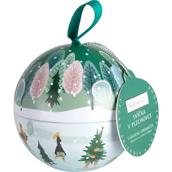 Party dekorace Svíčka v plechovce - Vánoční stromeček