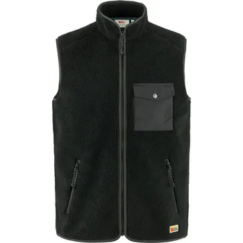 Pánská vesta vesta pánská FJÄLLRÄVEN Vardag Pile Fleece Vest M, Black-Dk.Grey - S