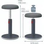 Leitz Ergo Cosy ergonomická balanční židle, šedá
