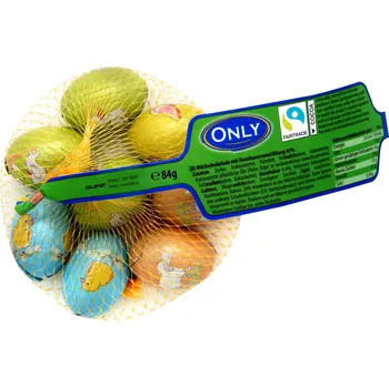 Čokoláda Only Velikonoční vajíčka s lískooříškovým krémem síťka 84g