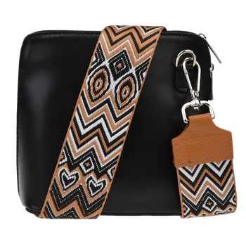 Kabelka NovaKabelka.cz Kožená italská crossbody kabelka Grana Nera s přídavným popruhem XI