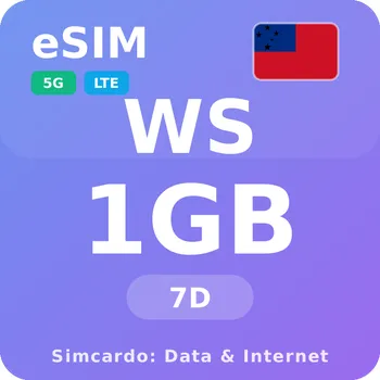 SIM karta Samoa Mobilní Internet - eSIM 1GB 7 dní datová SIM karta