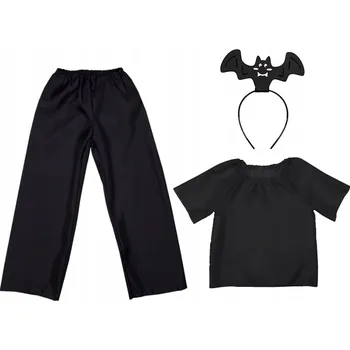 Karnevalový kostým KOSTÝM NETOPÝR GACEK HALLOWEEN 98-110 4dílný