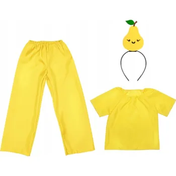 Karnevalový kostým KOSTÝM HRUŠKA KALHOTY ČELENKA ŽLUTÁ 116-128 4el