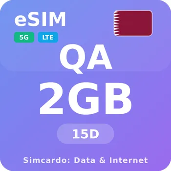 SIM karta Katar Mobilní Internet - eSIM 2GB 15 dní datová SIM karta
