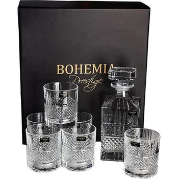 Sklenice Karafa 0,85l+sklen. 340ml, 6ks, ELEGANTE, BOHEMIA PR., whisky, DB Rychlá expedice, doprava zdarma!