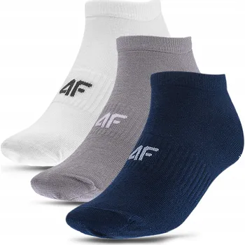 Pánské ponožky Pánské ponožky 4F na kotníky, 3 páry, bavlněné, sportovní, velikost 43-46