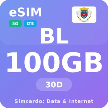 SIM karta Svatý Bartoloměj Mobilní Internet - eSIM 100GB 30 dní datová SIM karta