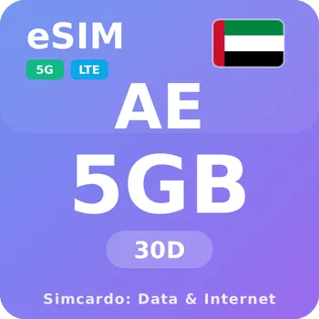 SIM karta Spojené arabské emiráty Mobilní Internet - eSIM 5GB 30 dní datová SIM karta