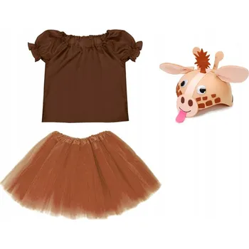 Karnevalový kostým SET ŽIRAFA SUKNĚ HALENKA ČEPICE 98-110 3e