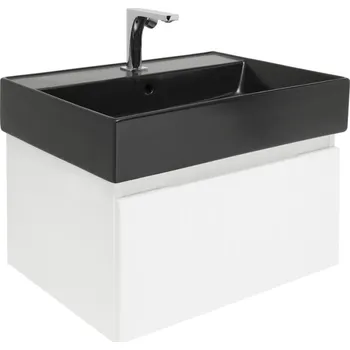 Šatní skříň Swiss aqua technologies Koupelnová skříňka s baterií a umyvadlem SAT Evolution 1 58x30x44,8 cm bílá mat SATEVO60WMU2BBA