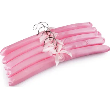 Organizér oblečení Ramínko saténové polstrované Varianta: 9 růžová sv., Balení: 5 ks