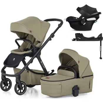 Kočárek pro psa PETITE&MARS SET Kočárek 4v1 ICON Mossy Green LITE RWS + CBX By CYBEX Aton B2 i-Size