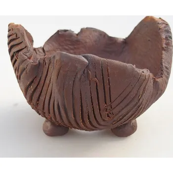 Květináč Keramická Skořápka 10 x 9,5 x 7 cm hnědá