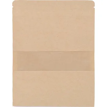 Sáček na potraviny Papírový sáček s průhledem, střední Varianta: přírodní stř., Balení: 50 ks