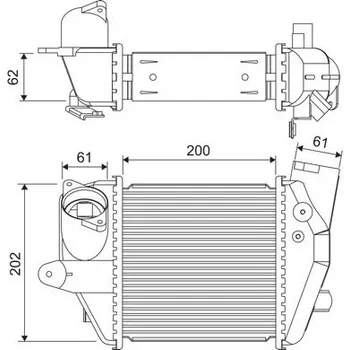 Chladič motoru Chladič turba VALEO 822906