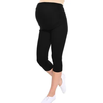 Těhotenské legíny 3/4 černé bavlněné Velikost: S