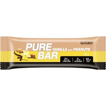 Prom-IN Pure Bar 65 g, vanilka/arašídy