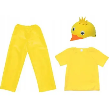 Karnevalový kostým KOSTÝM KUŘECÍ KOSTÝM KUŘÁTKO SADA Velikonoce KALHOTY ČEPICE 134-140