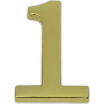 Dveřní kování COBRA číslice 10cm Provedení: 1, Povrch: OLV - mosaz leštěná lesklá