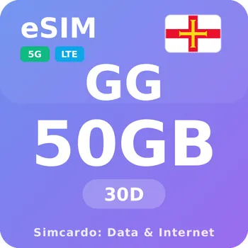 SIM karta Guernsey Mobilní Internet - eSIM 50GB 30 dní datová SIM karta