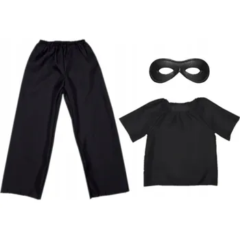 Karnevalový kostým KOSTÝM ZORRO SUPERHRDINA MASKA 134-140 3 dílků