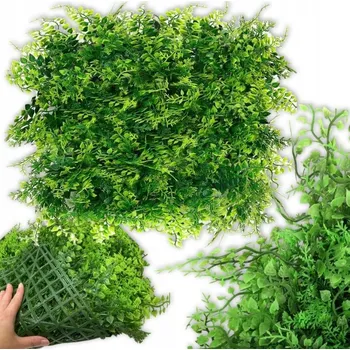 umělá květina UMĚLÝ ŽIVÝ PLOT DEKORATIVNÍ PANEL NA OPLOCENÍ BALKON ROSTLINNÝ 40X60