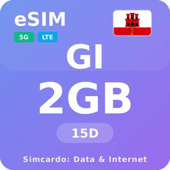 SIM karta Gibraltar Mobilní Internet - eSIM 2GB 15 dní datová SIM karta