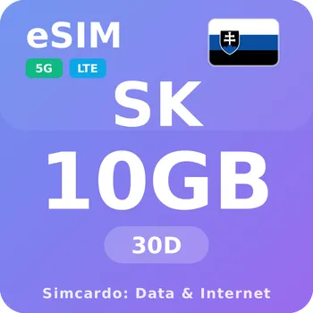 SIM karta Slovensko Mobilní Internet - eSIM 10GB 30 dní datová SIM karta