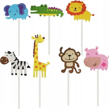 Obraz Dekorace na dort Zoo Safari Arpex 2297 7 kusů