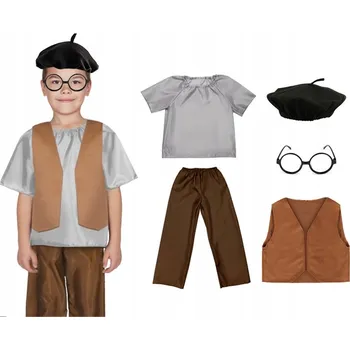 Karnevalový kostým KOSTÝM DĚDEČEK KOSTÝM DEN DĚDEČKA PŘEDSTAVENÍ SADA STARÝ MUŽ 98-110